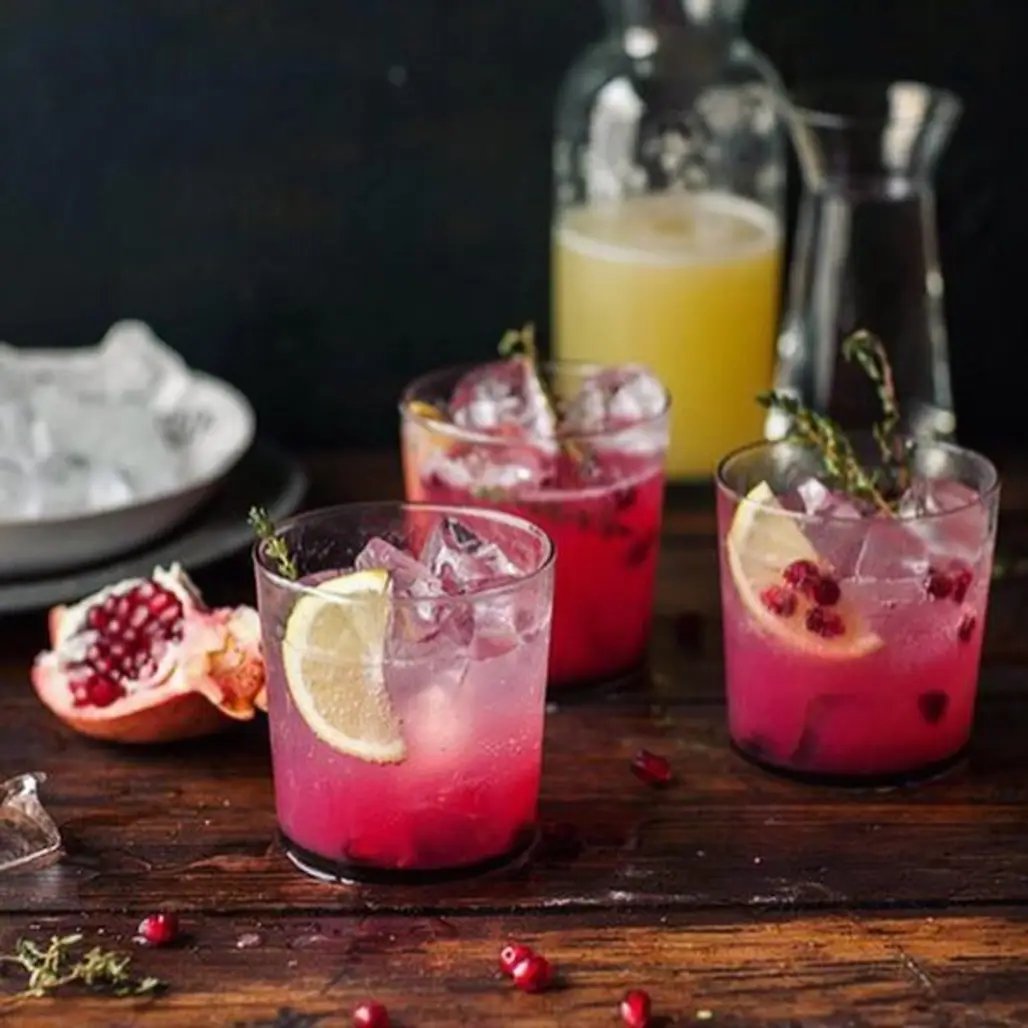 Enjoy Pomegranate Juice in the Evening