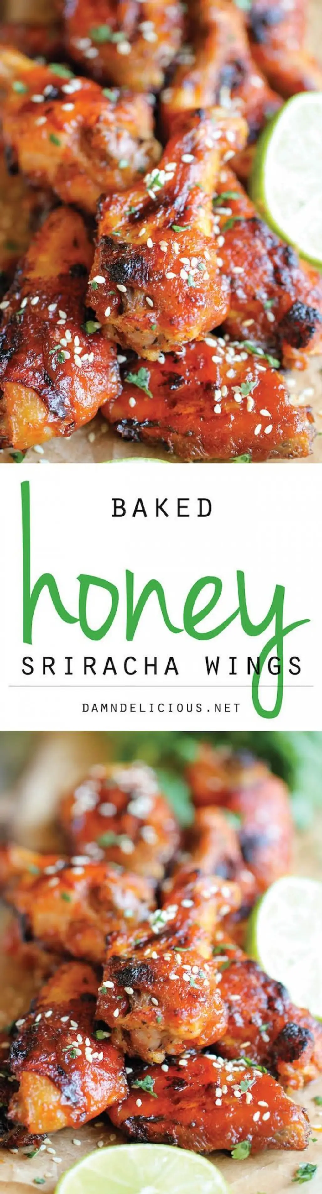 Baked Honey Sriracha Wings