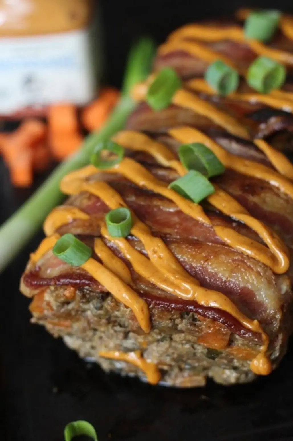 This Bacon Chorizo Chipotle Smothered Meatloaf