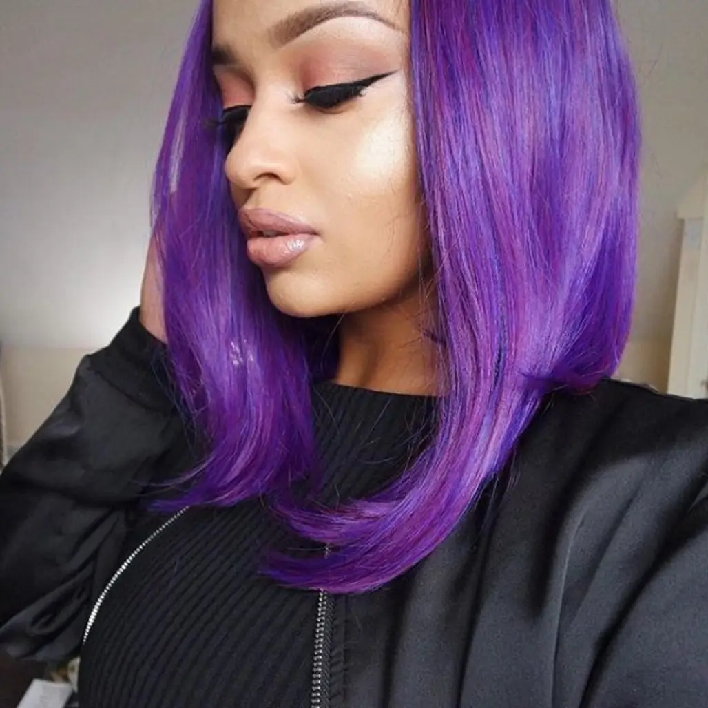 hair,human hair color,color,purple,clothing,
