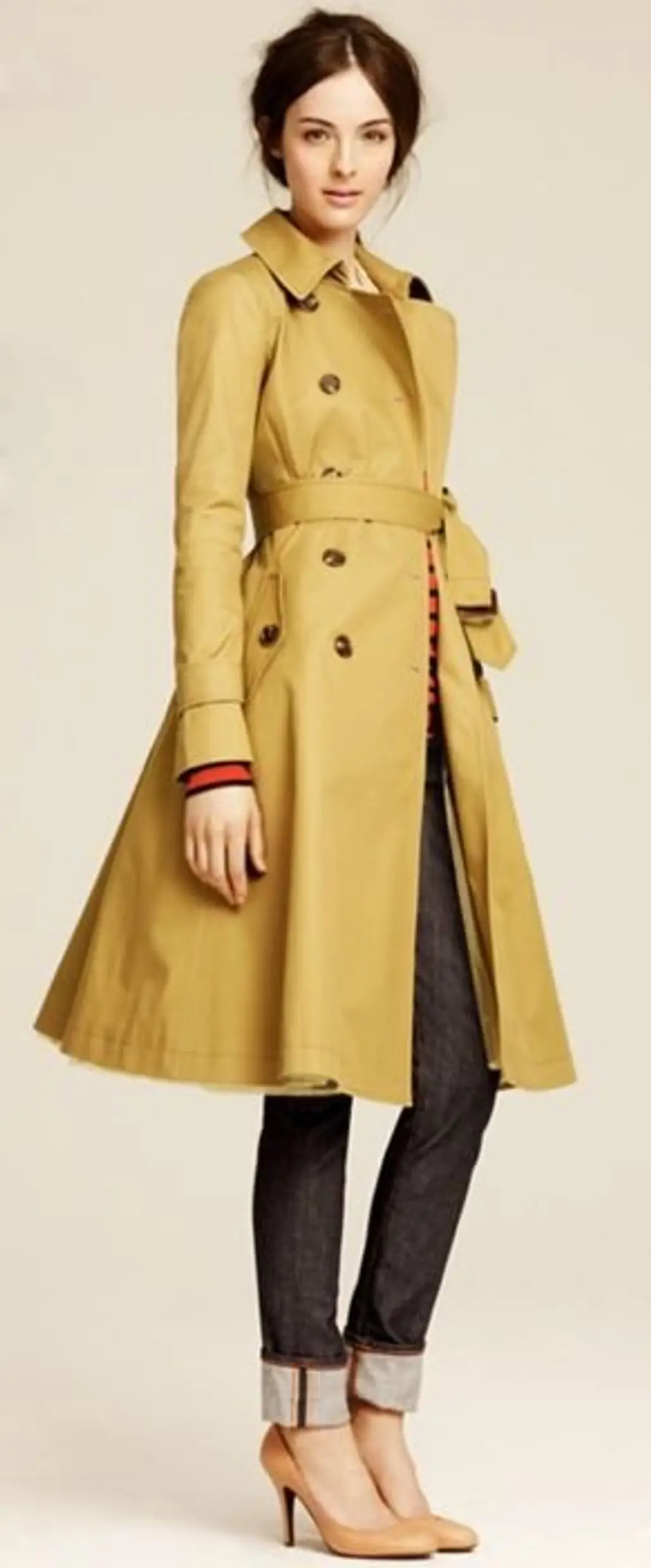 Flared Trench Coat