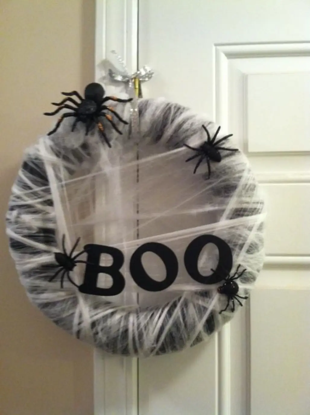 Cobweb Boo Wreath