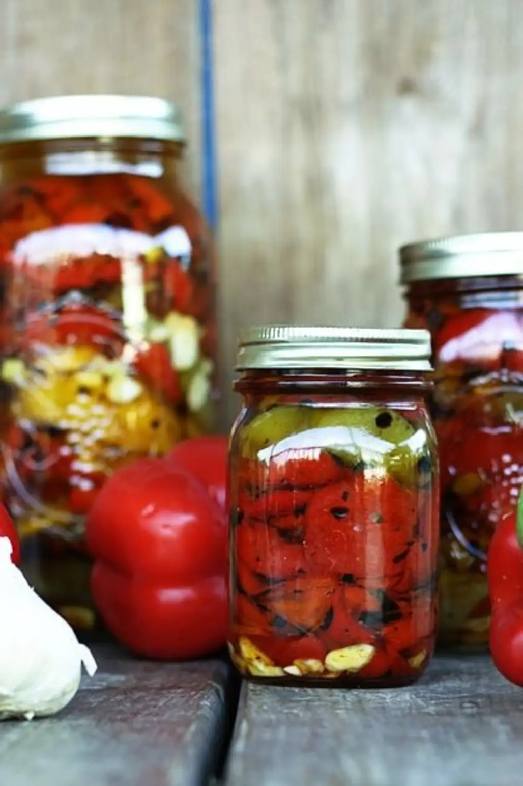 Red Peppers Preserved in Olive Oil