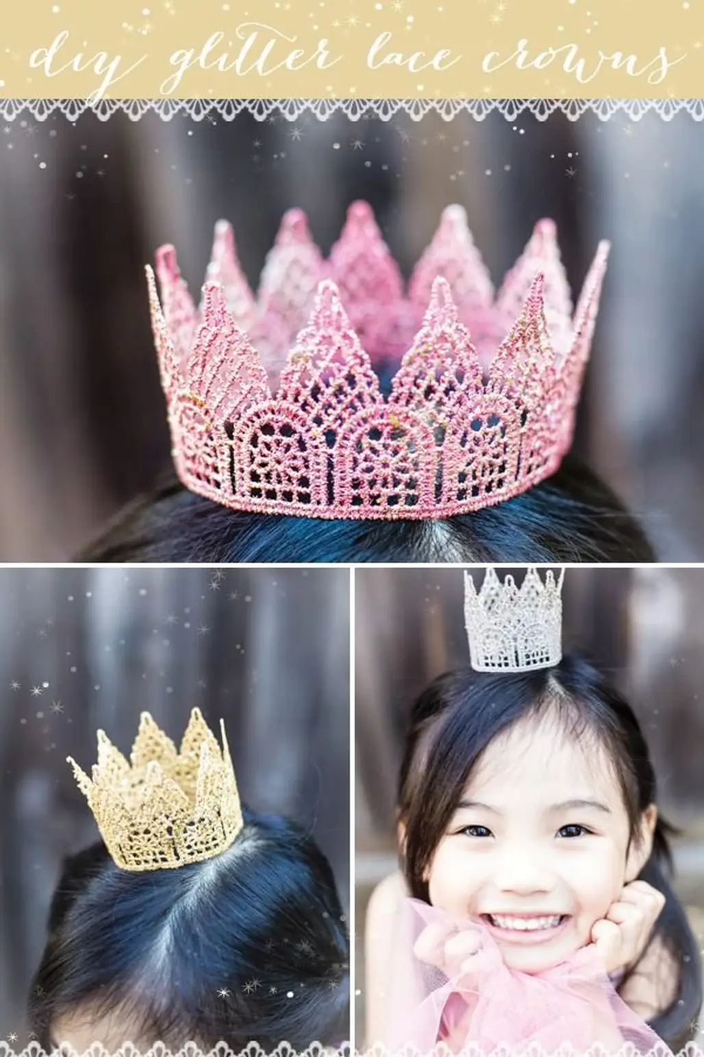 Glitter Lace Crown
