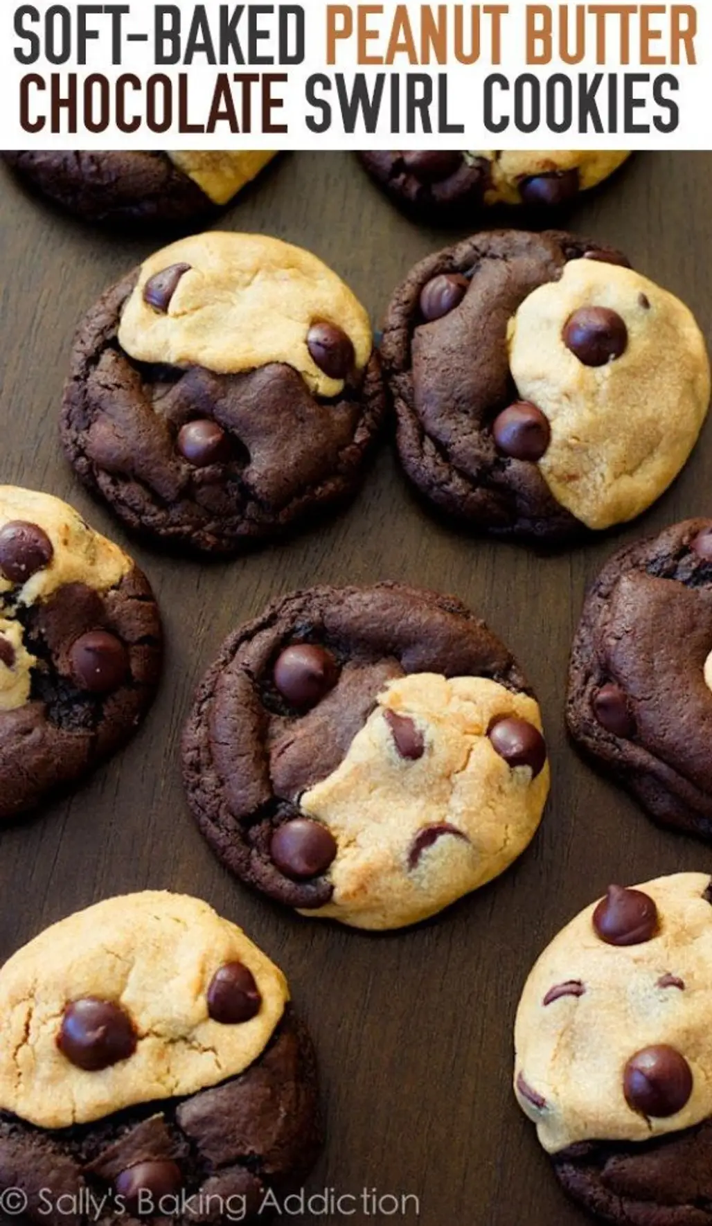 Peanut Butter and Chocolate Swirl Cookies