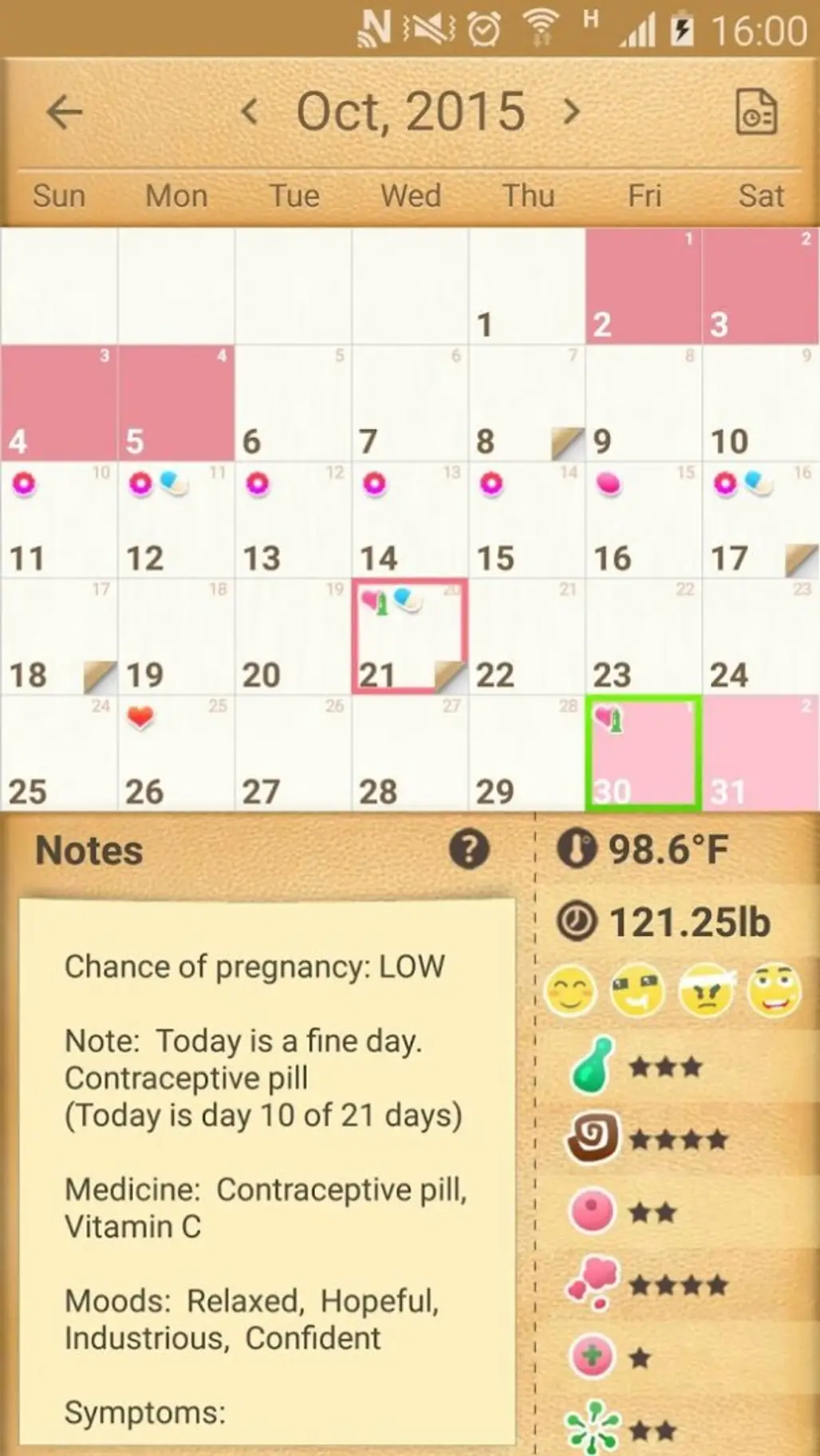 Period Calendar/Tracker