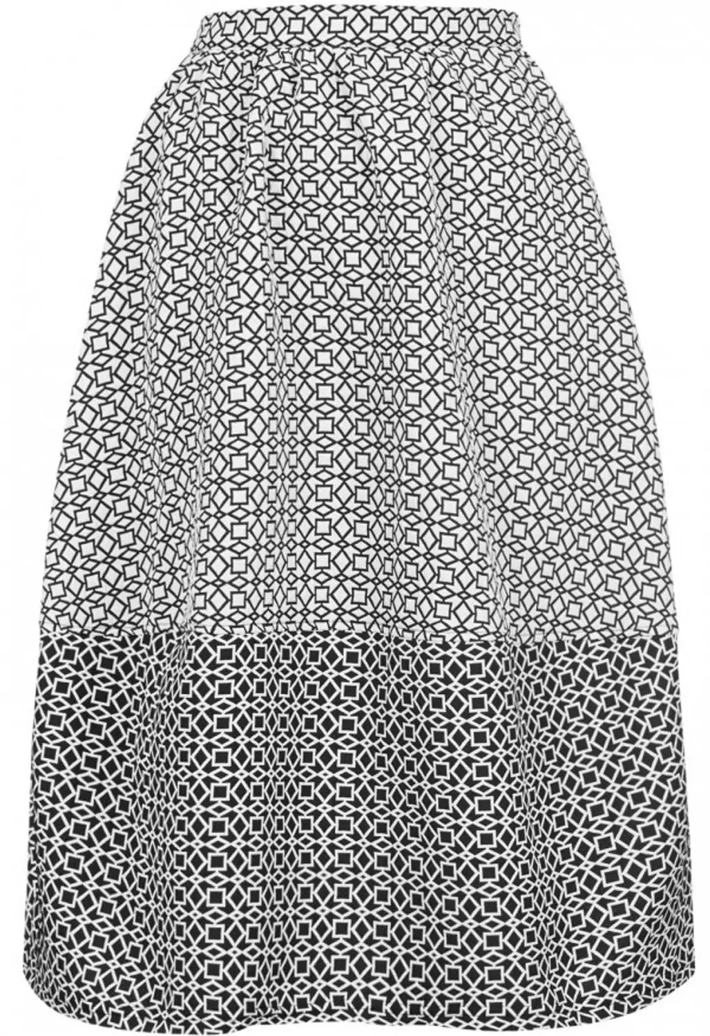 Topshop Aztec Mono Lantern Skirt