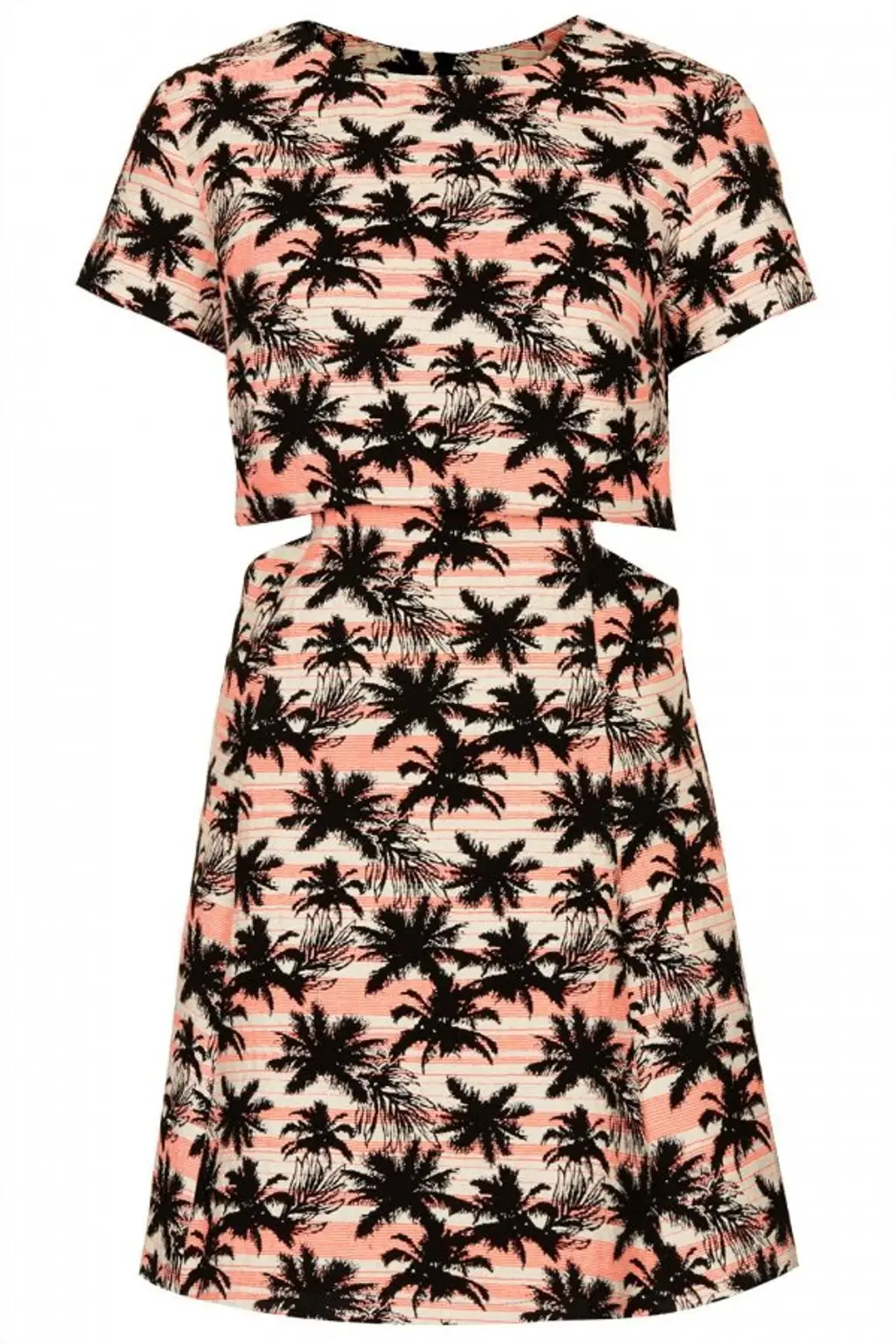 Topshop Palm Print Skater Dress