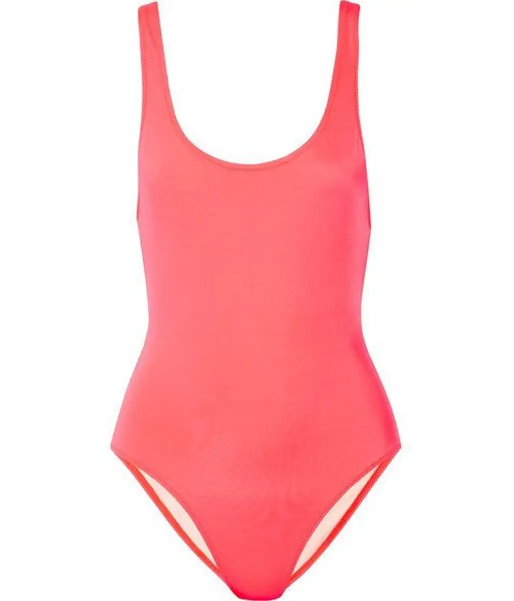 one piece swimsuit, swimwear, clothing, pink, active undergarment,