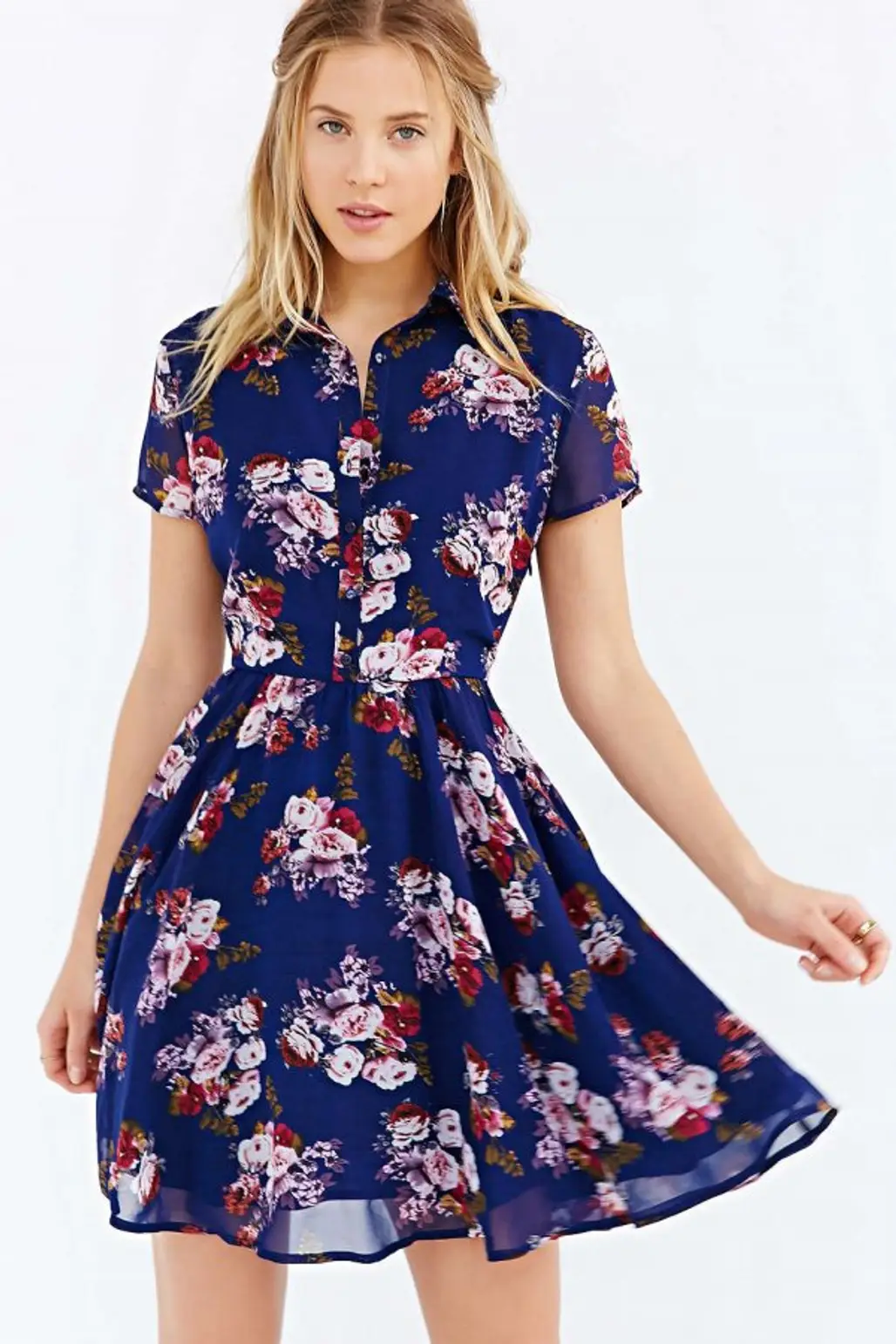 Urban Outfitters Lucca Couture Floral Shirt Dress