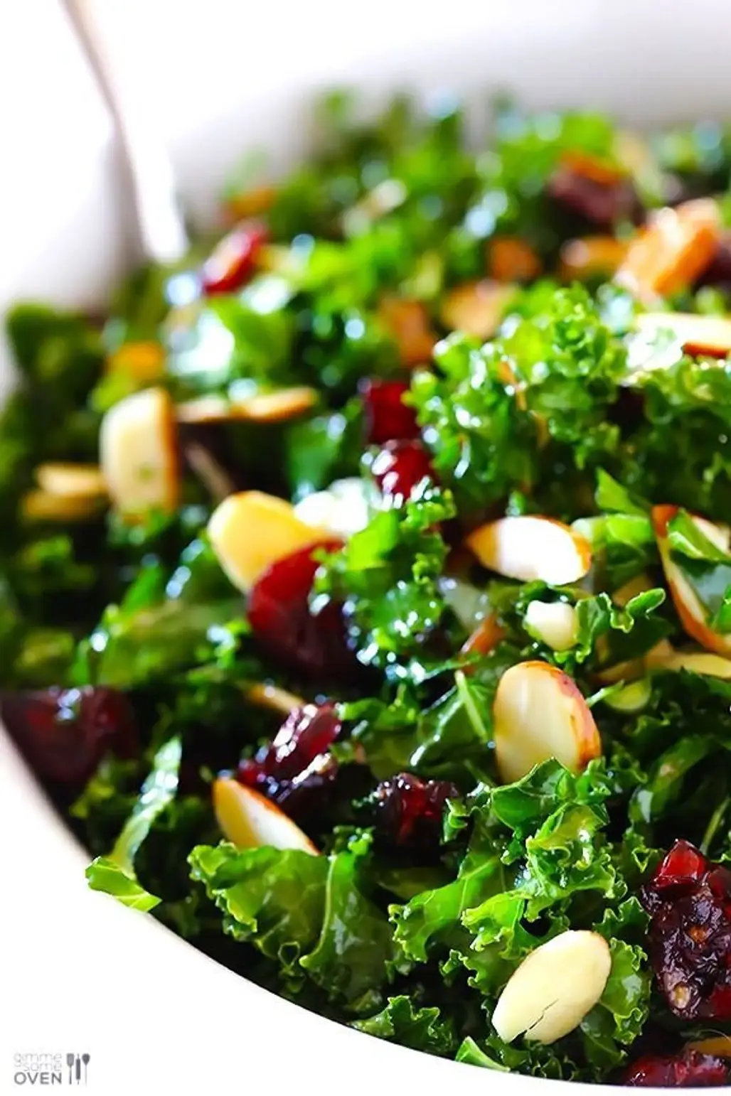 Kale Salad with Warm Cranberry Vinaigrette