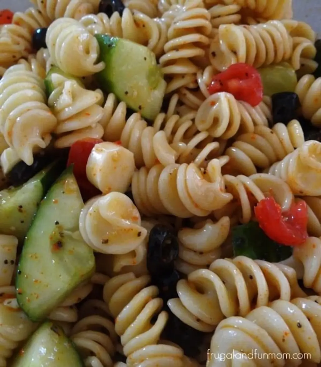 Colorful Pasta Salad Made with Vegetables