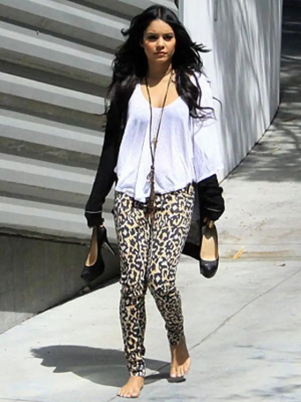 The Best Part about Printed Leggings (and Pants) is That You Can Dress Them up or down, as Seen on Vanessa Hudgens