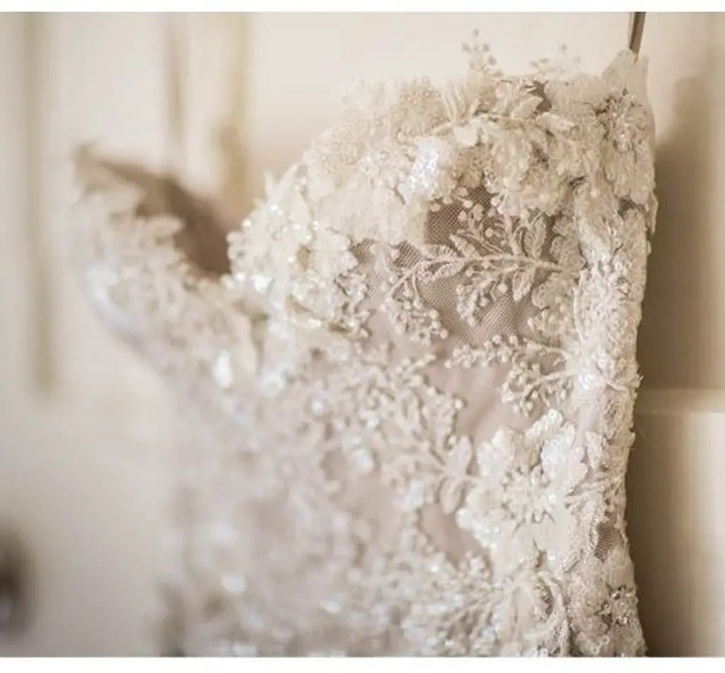 Close up of the Gown Details