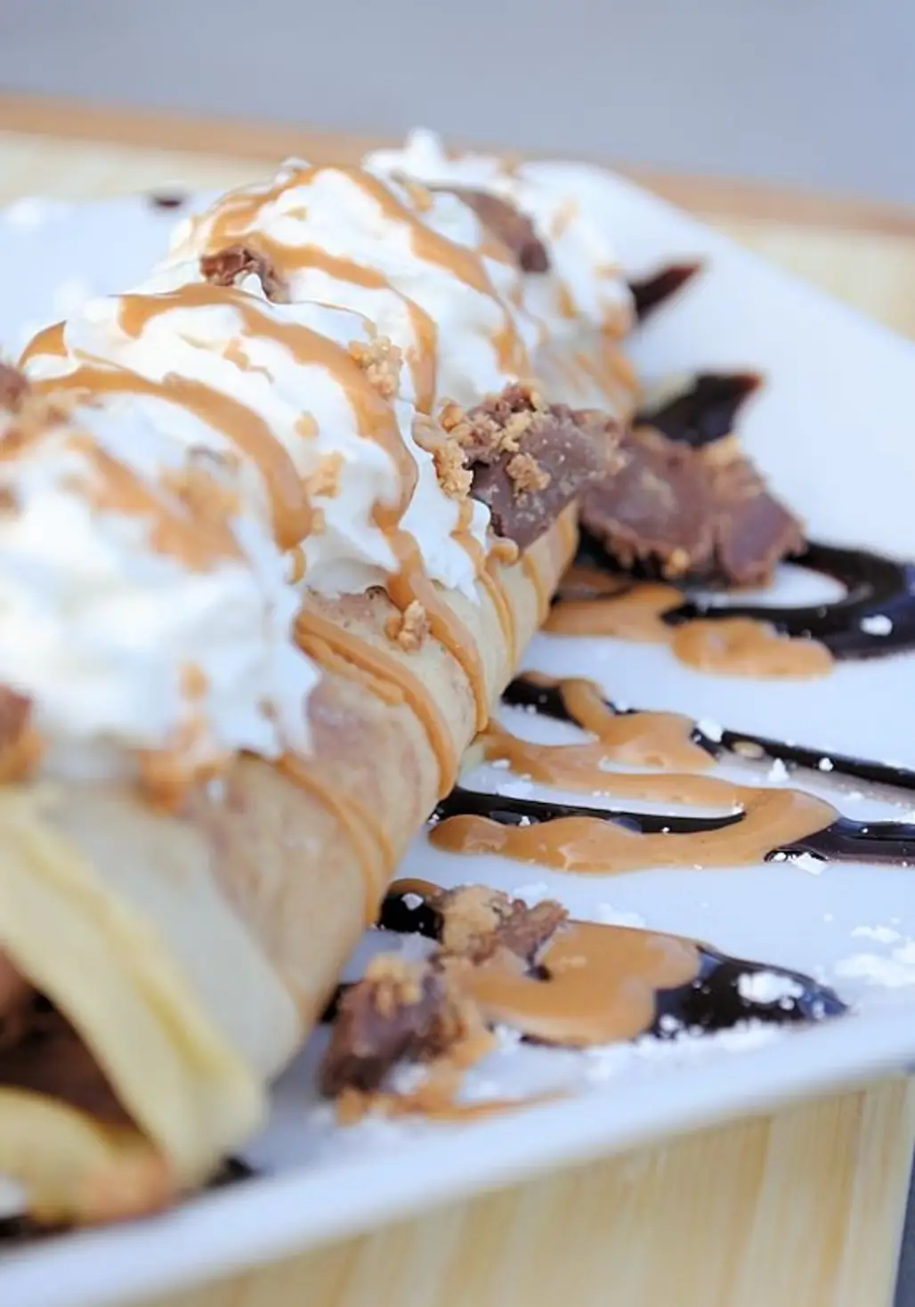 Chocolate Reese's Peanut Butter Cup Crêpes