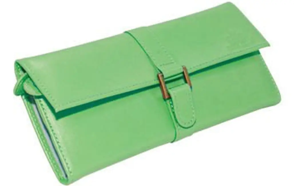 Green Ryan Leather Jewelry Roll