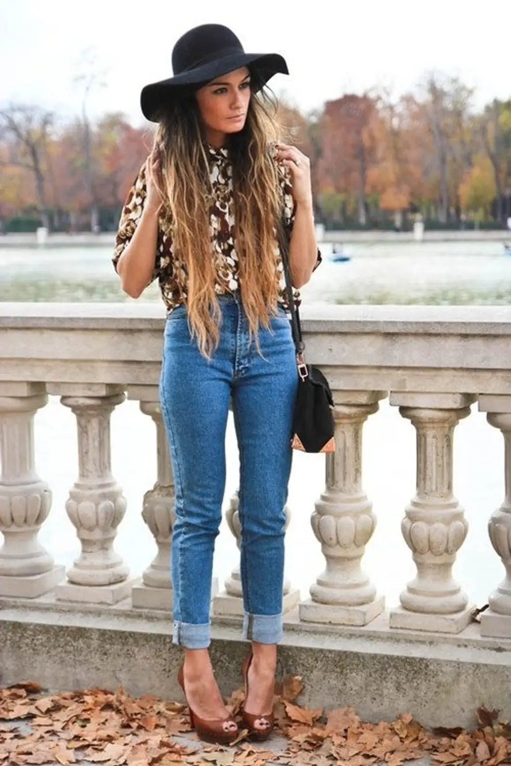 With High-waisted Jeans