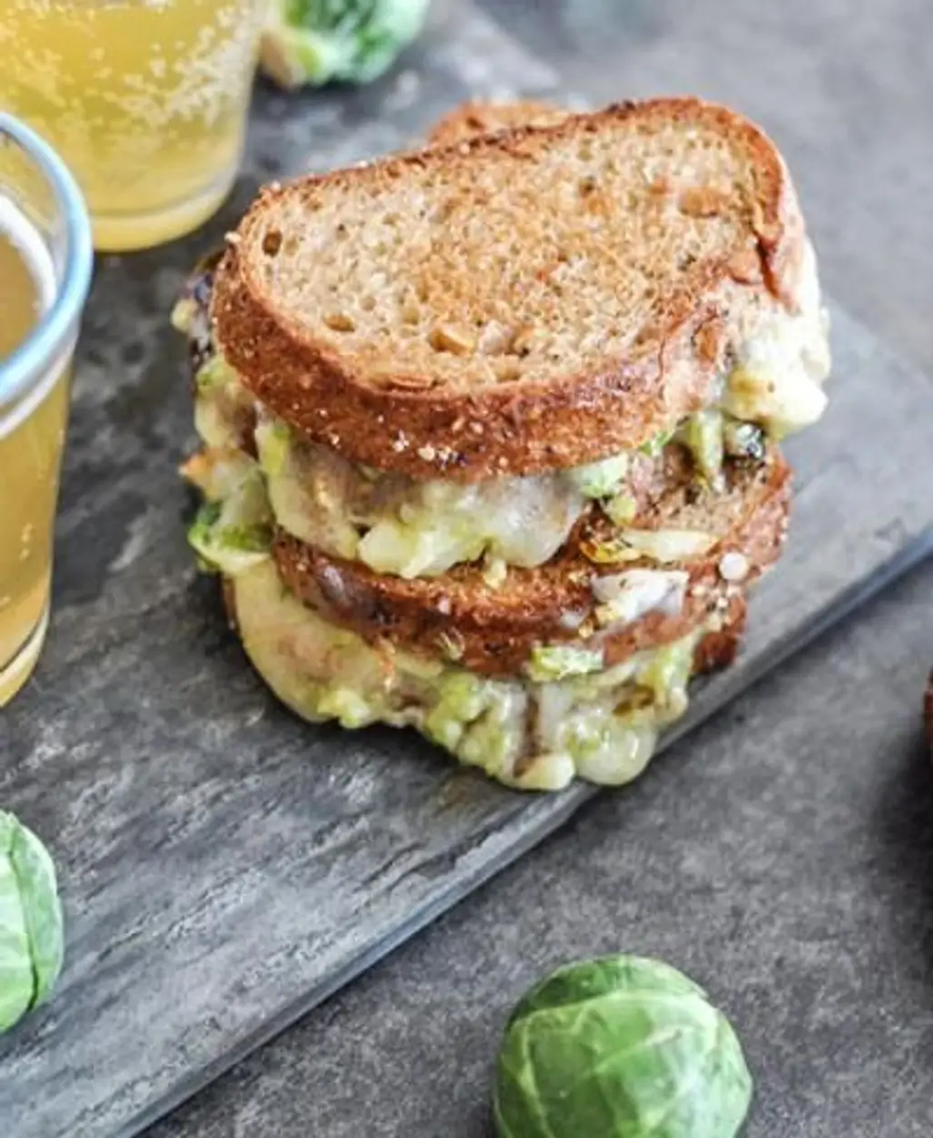 Balsamic Brussel Sprouts Grilled Cheese