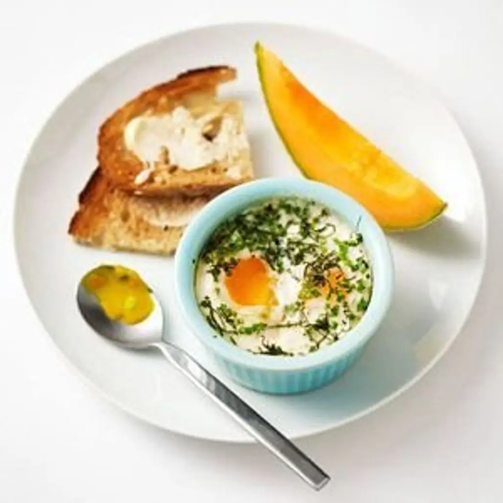 Baked Eggs with Herbs