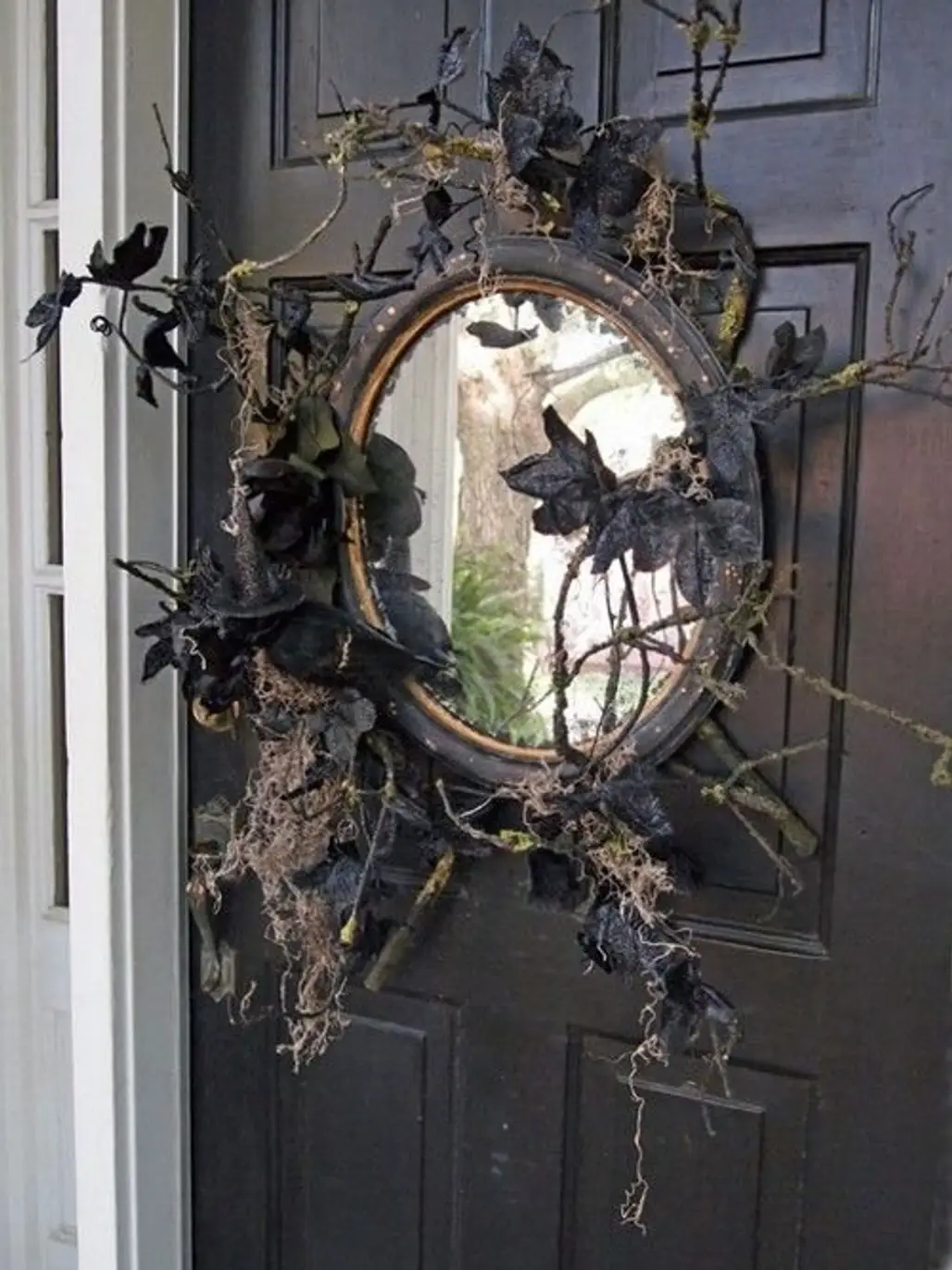 Use an Old Mirror in Place of a Wreath