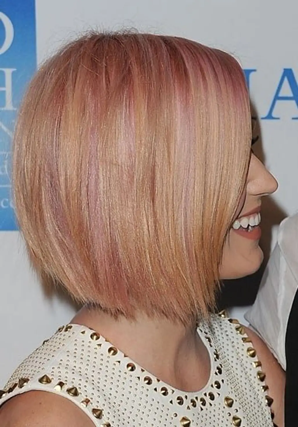 Pink and Blonde Bob