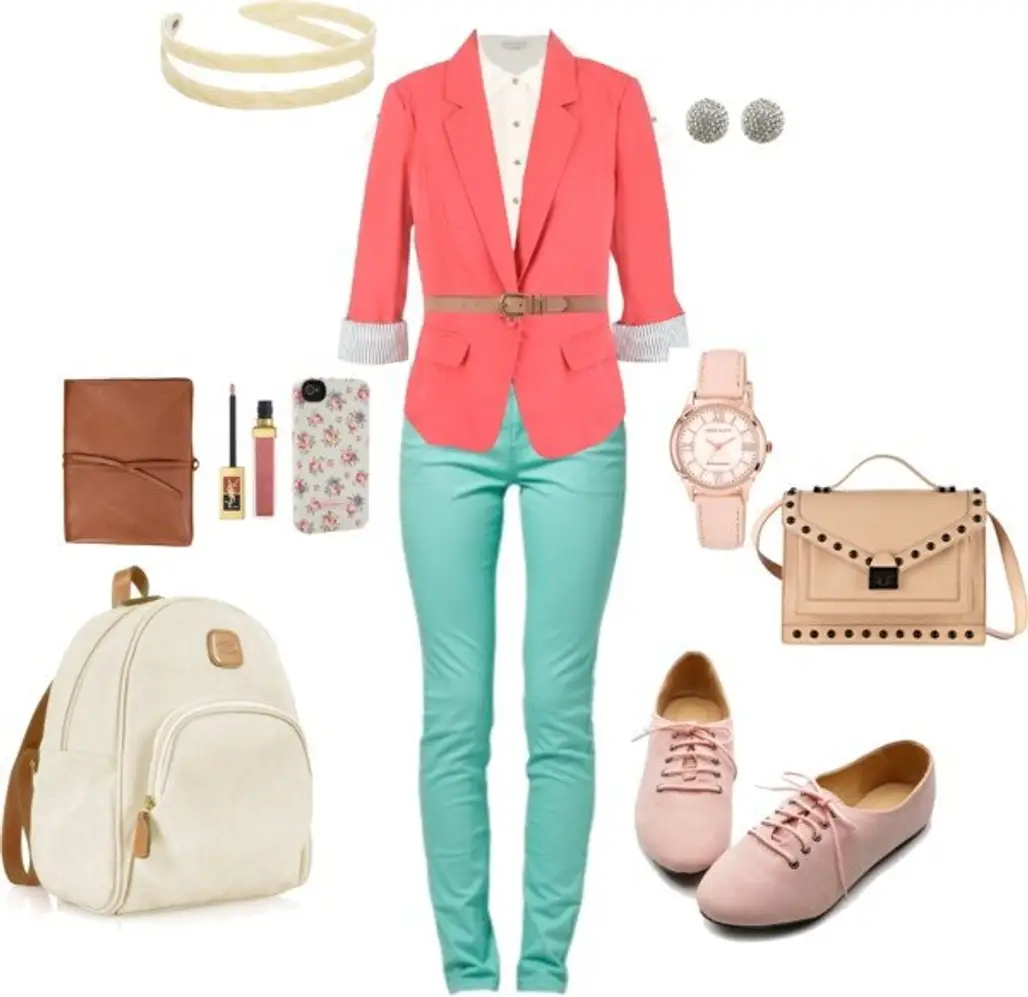 Colored Pants with a Colored Blazer