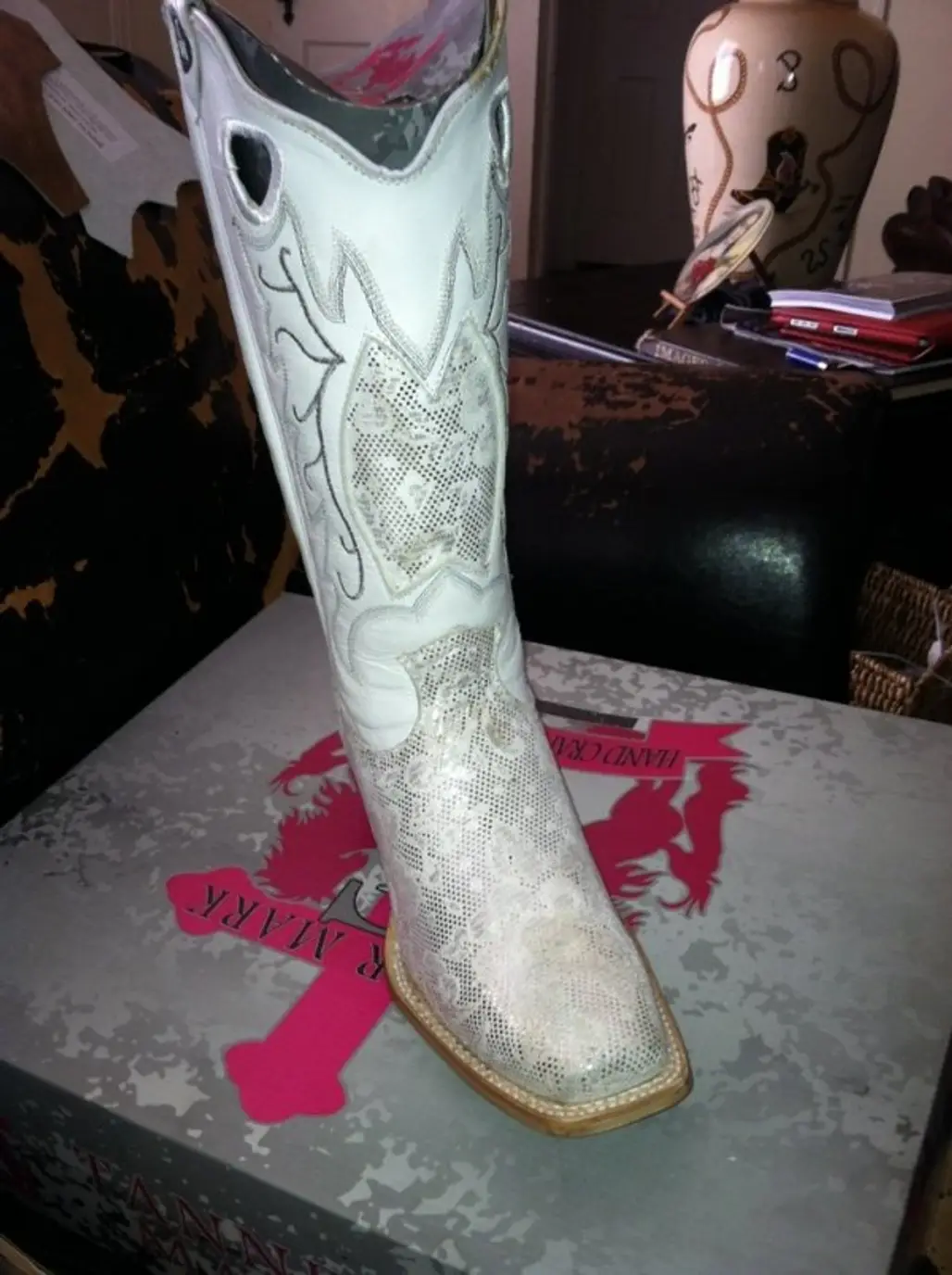 White Wedding Cowboy Boots