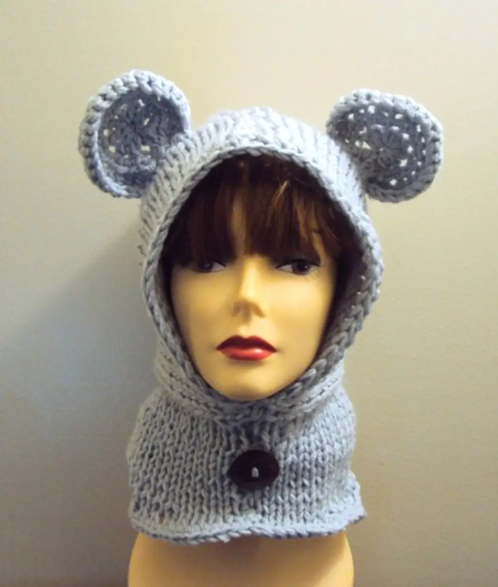 Bear Hat Hooded Cowl Scarf