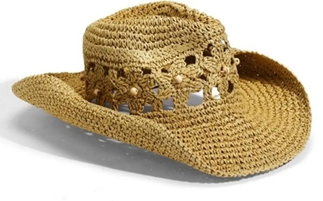 Tarnish Crocheted Straw Cowboy Hat