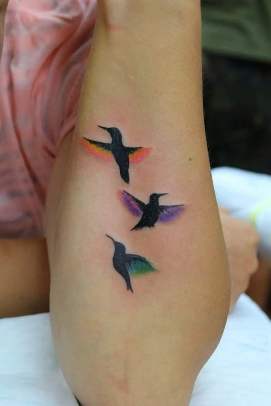 tattoo,skin,arm,flower,close up,