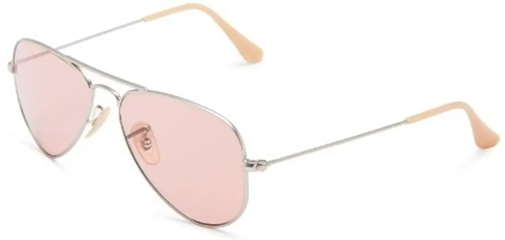 Aviator Sunglasses, Matte Nude/Pink