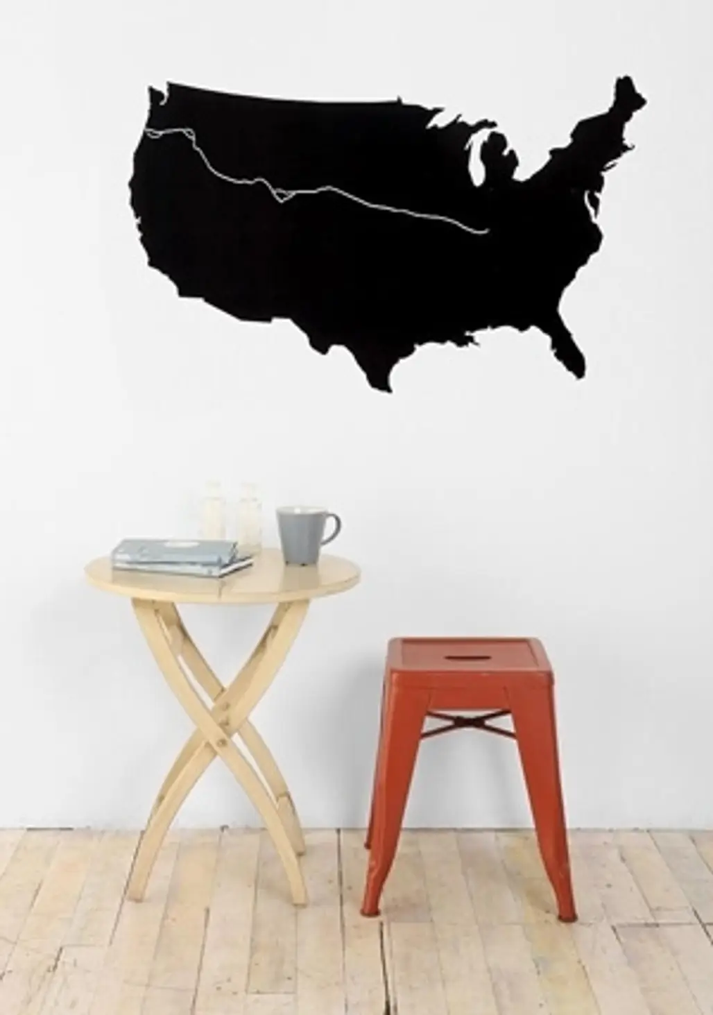 USA Map Chalkboard Wall Decal