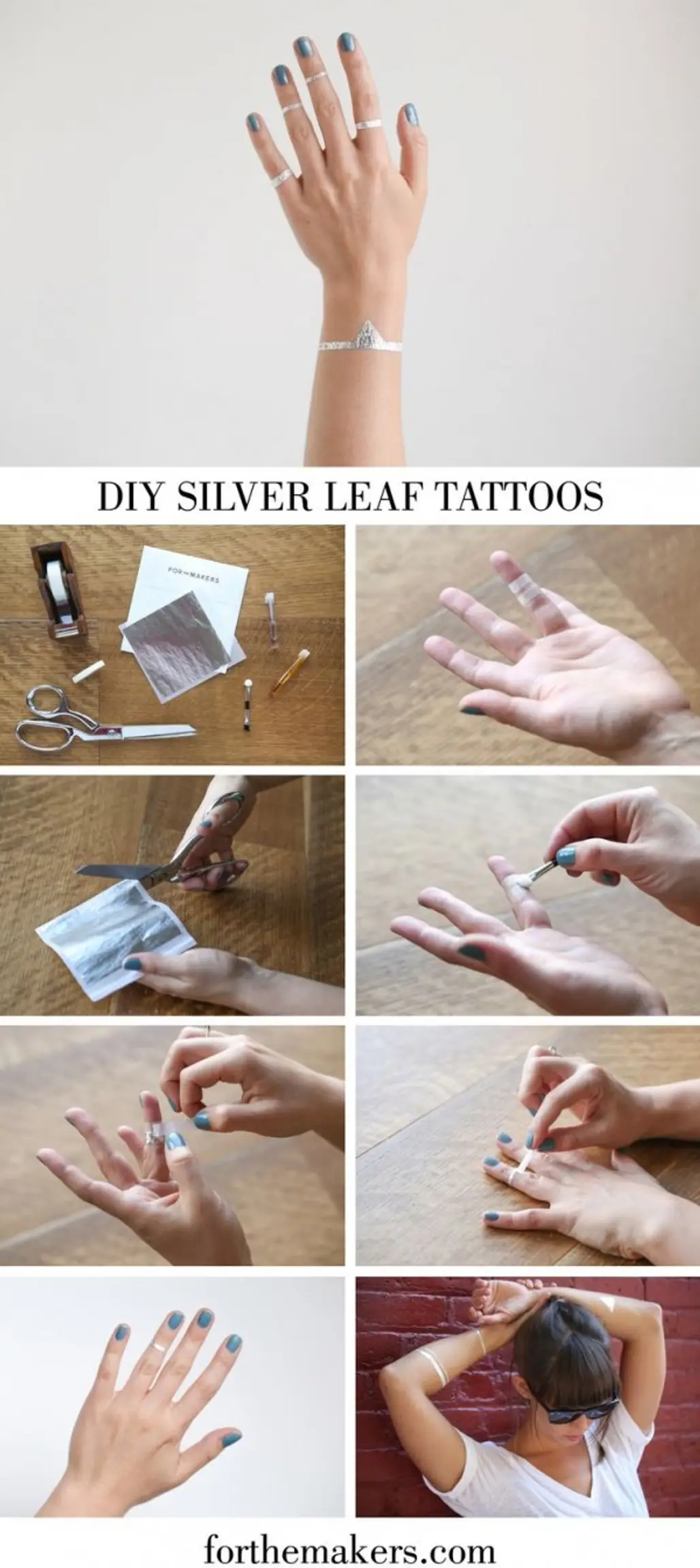Make Your Own Metallic Tattoos with Silver Leaf or Gold Leaf!
