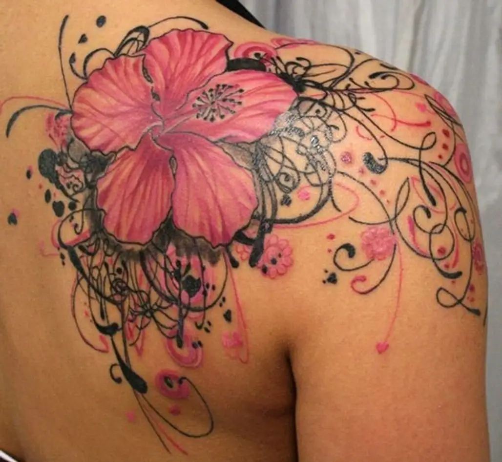 tattoo,flower,arm,pattern,human body,