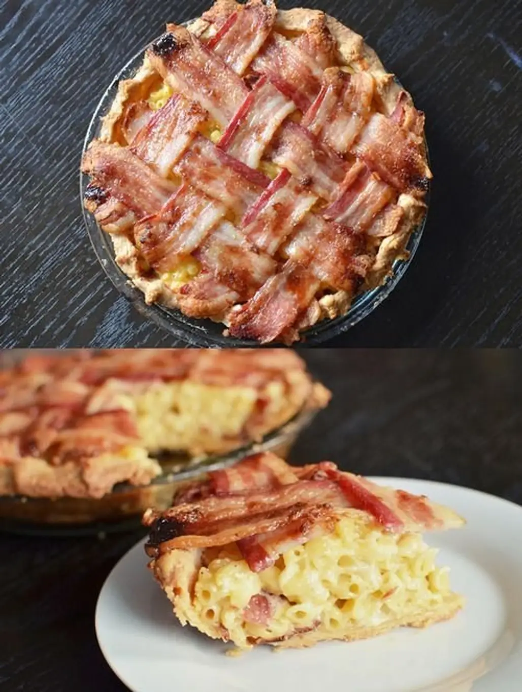 Macaroni and Cheese and Bacon Pie