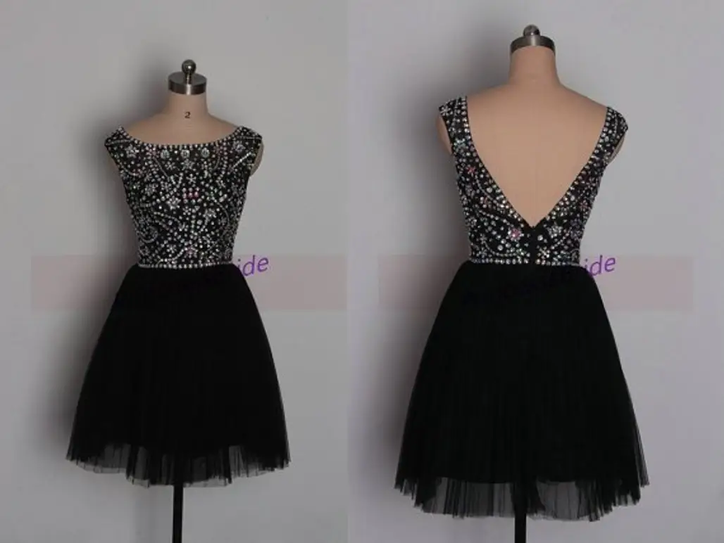 Short Black Tulle Dress