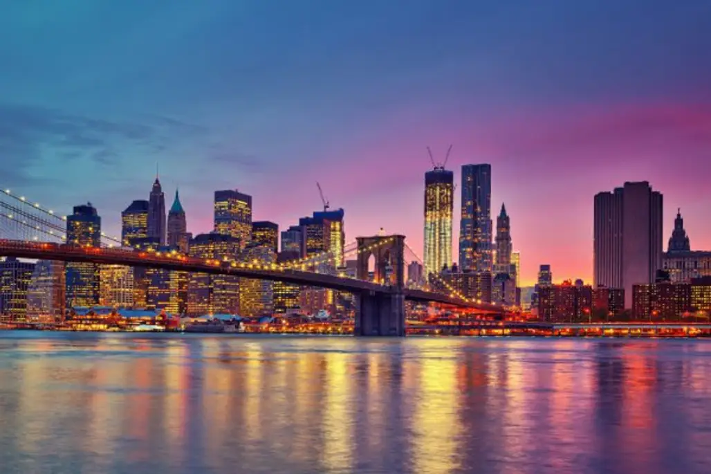Brooklyn Bridge, New York City, skyline, cityscape, metropolitan area,