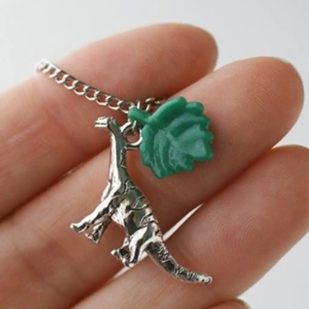 'the Original Vegetarian' Dinosaur Necklace