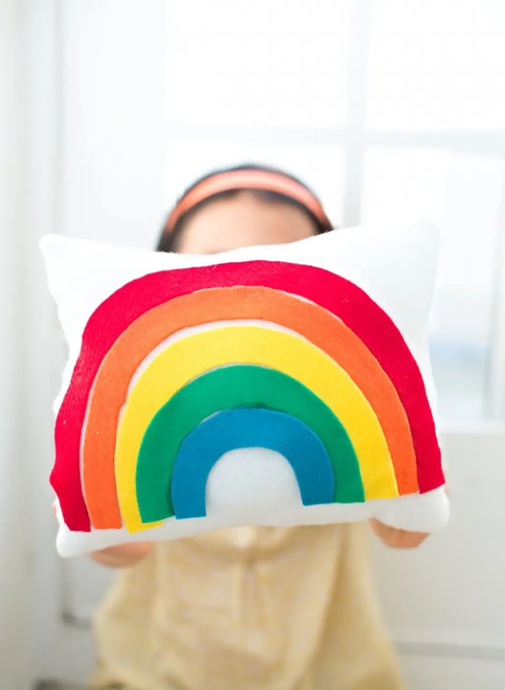Felt Rainbow Pillow