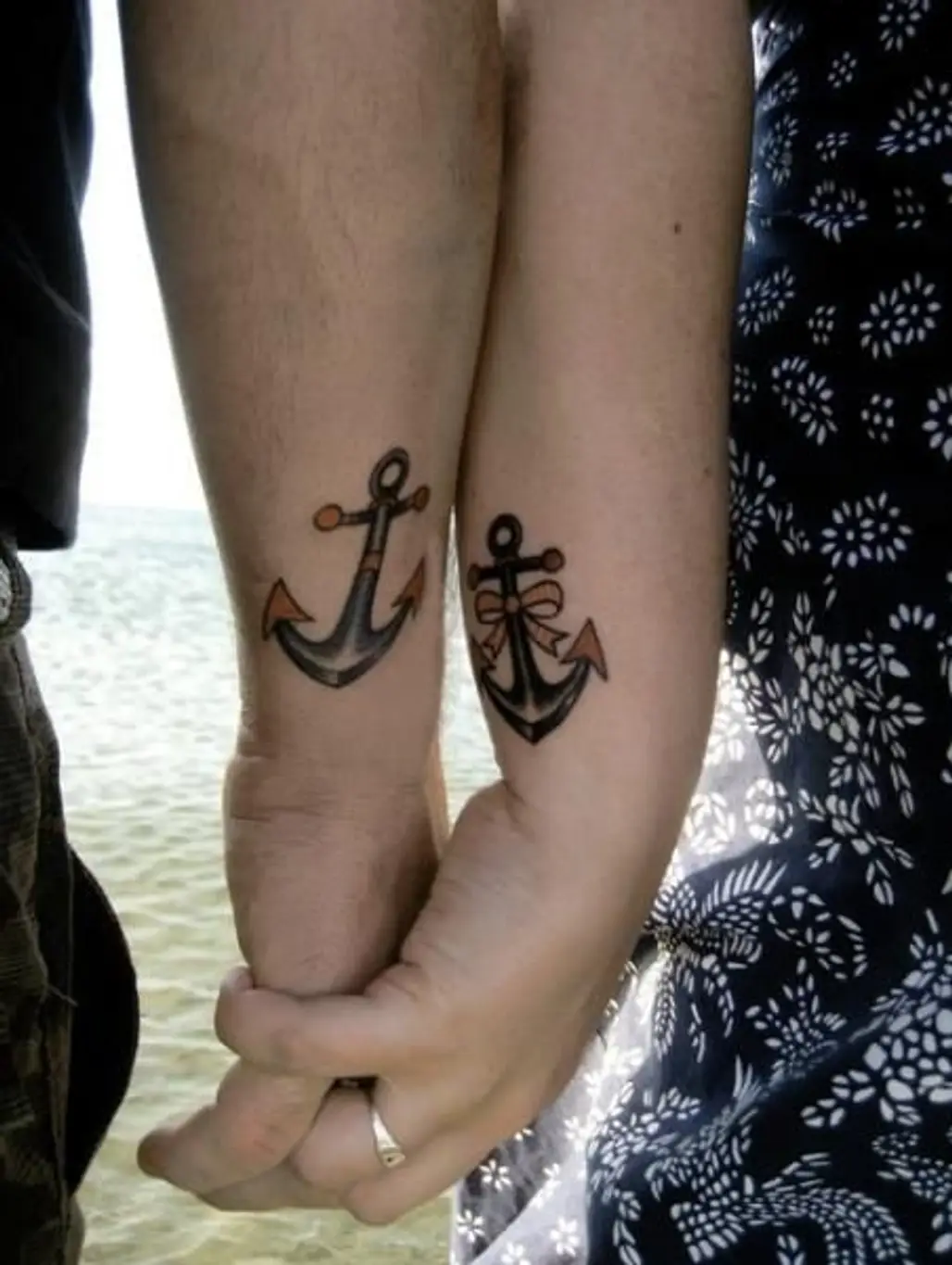 Couple tattoo / Anchor Compass tattoo For tattoo inquiries, consultation  and appointment, kindly contact us on 9979710509. #tattooed #... | Instagram