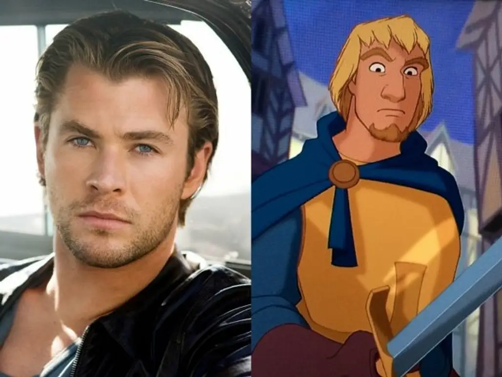 Chris Hemsworth as Phoebus in "the Hunchback of Notre Dame"