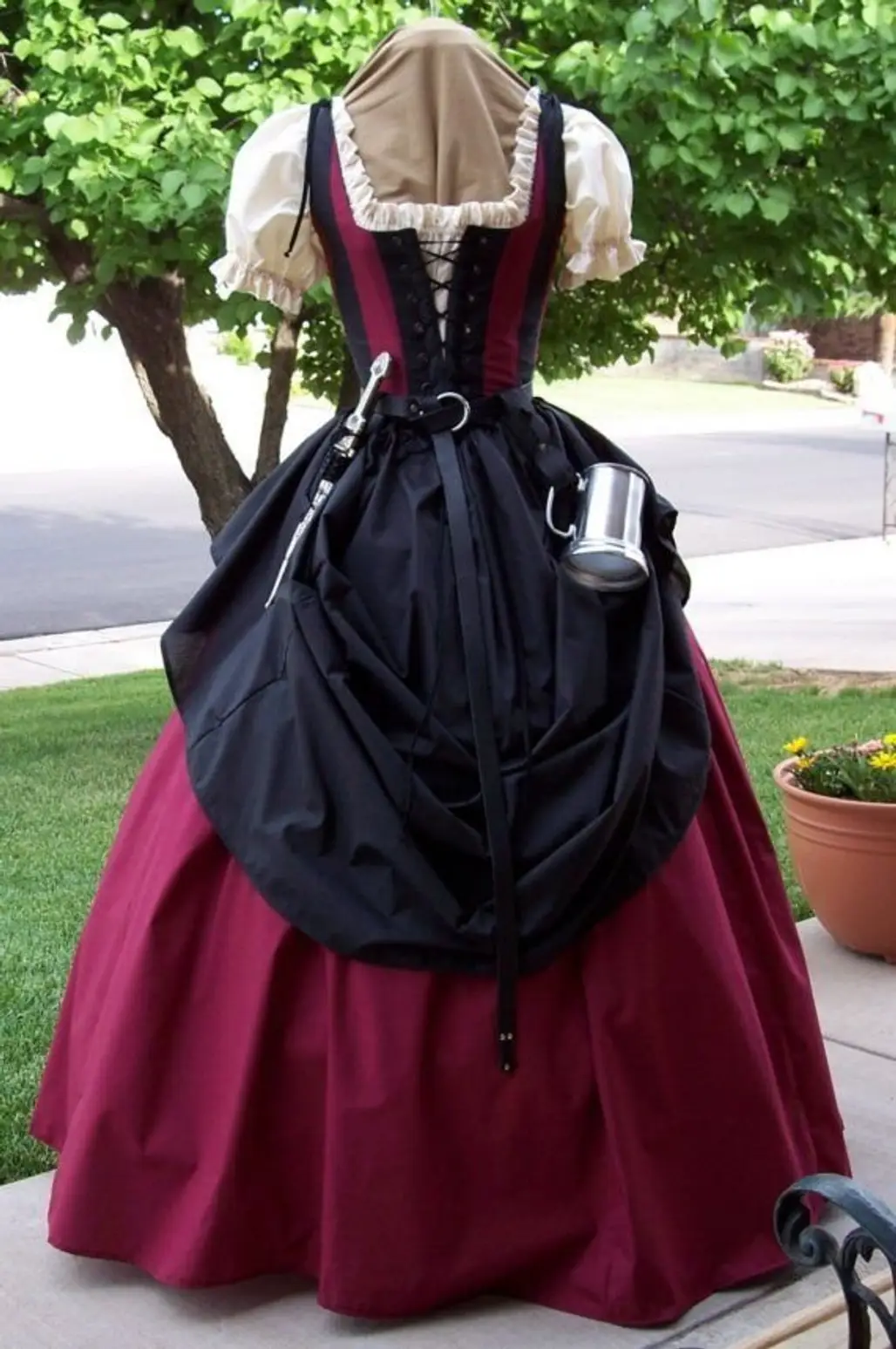  Formal Renaissance Corset Lace Skirt Short Dress Fairy Ball  Gown Victorian Pirate Ren Faire Vintage Medieval Dresses Pink : Clothing,  Shoes & Jewelry