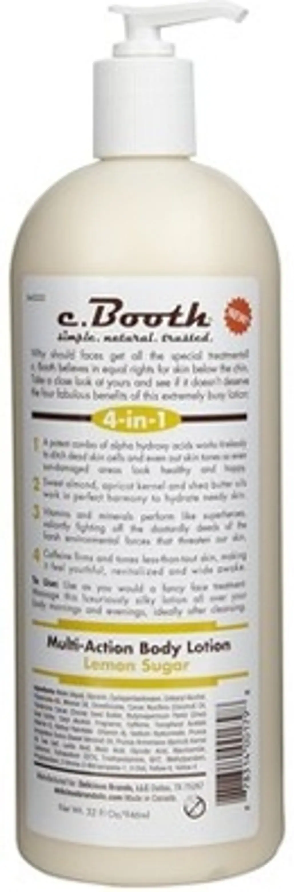C. Booth 4-in-1 Multi Action Body Lotion, Lemon Sugar