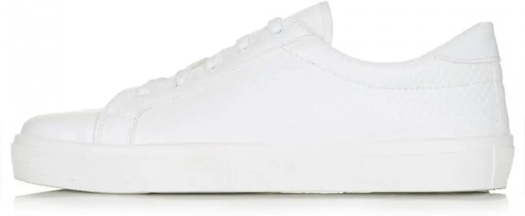 Ooze off-Duty Style with White Monochrome Sneakers
