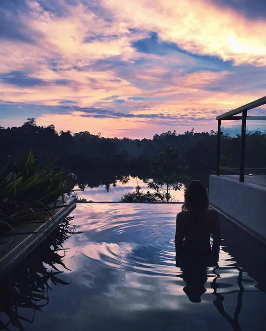 water, reflection, sky, lake, sunset,
