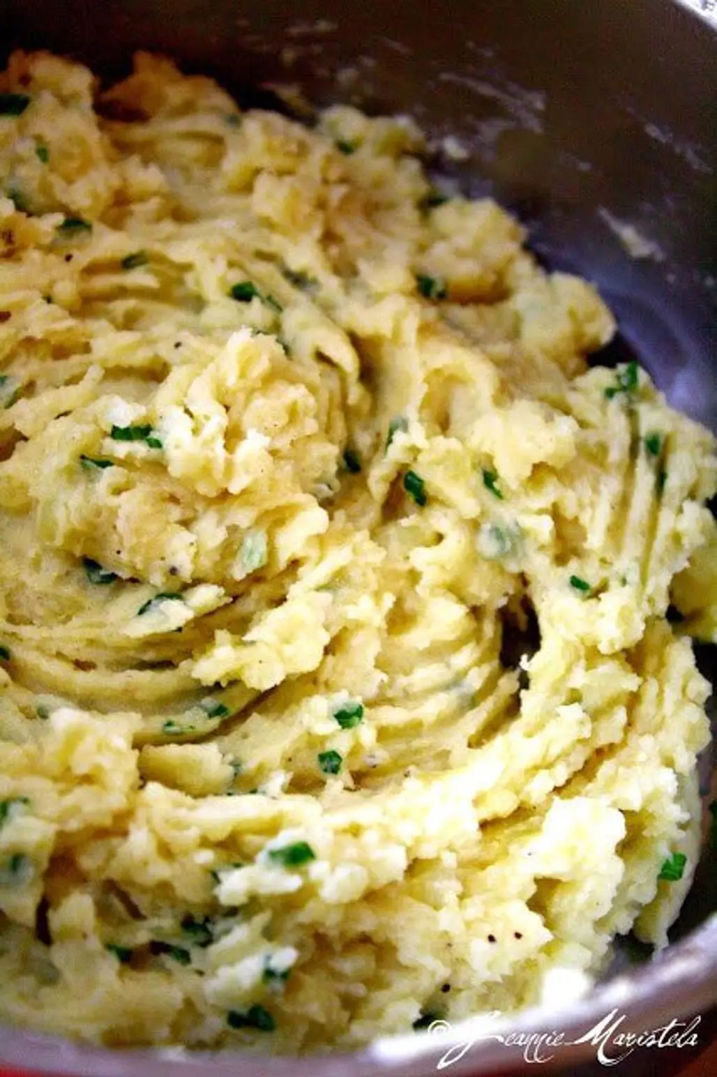 Olive Oil, Garlic, and Romano Cheese Mashed Cauliflower