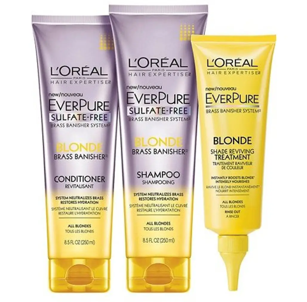 L’Oreal Everpure Brass Banisher Shampoo and Conditioner for Blonde Hair