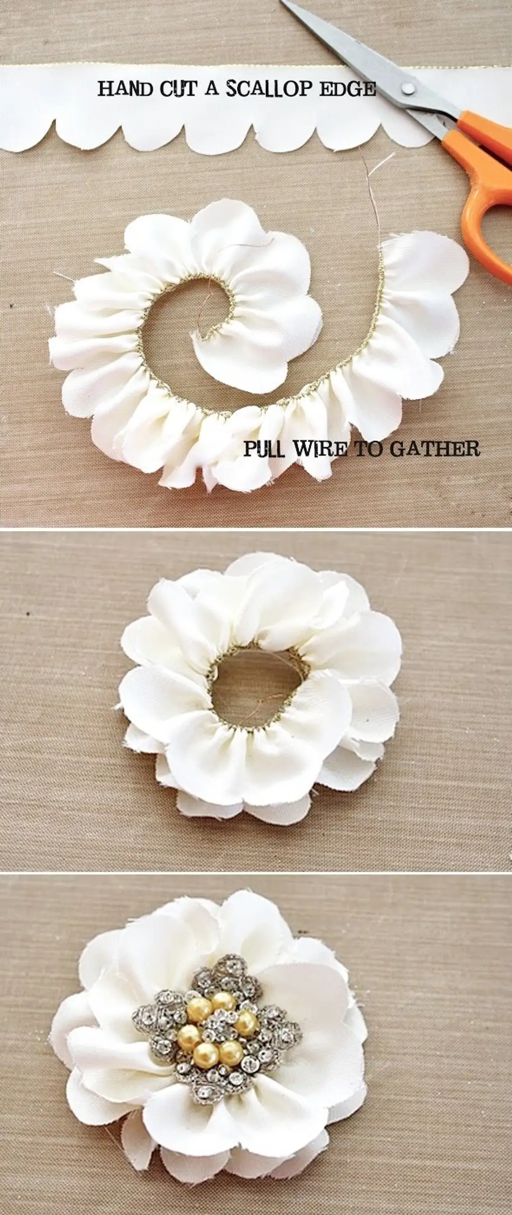 Wired Ribbon Flower