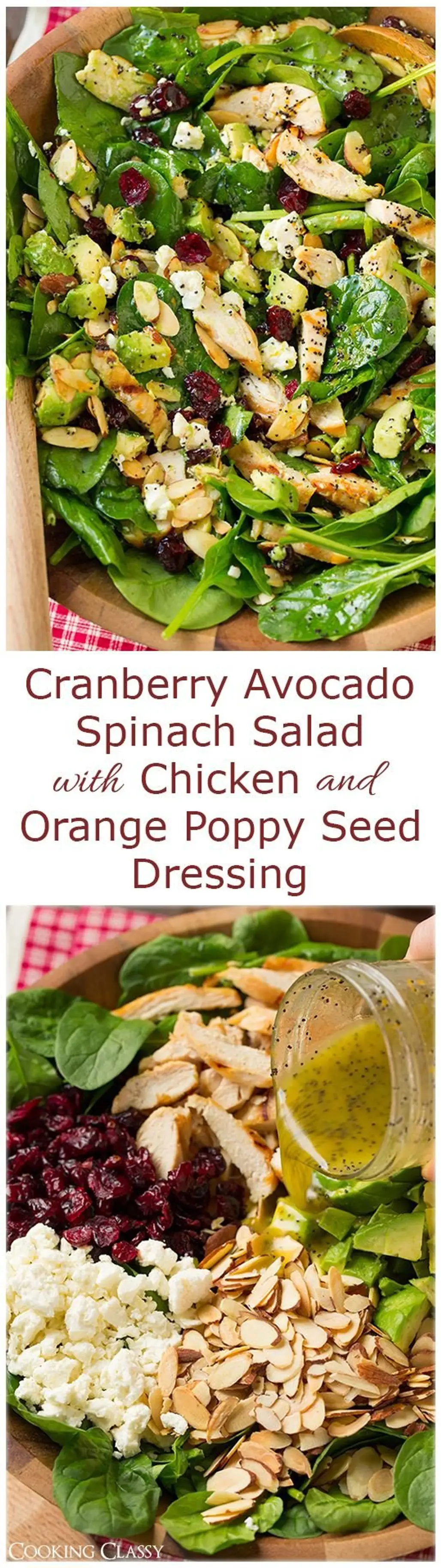 Cranberry Avocado Spinach Salad