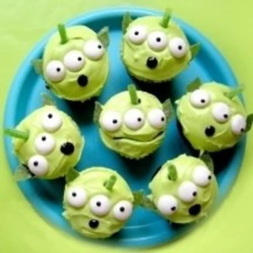 Disney Alien Cupcakes